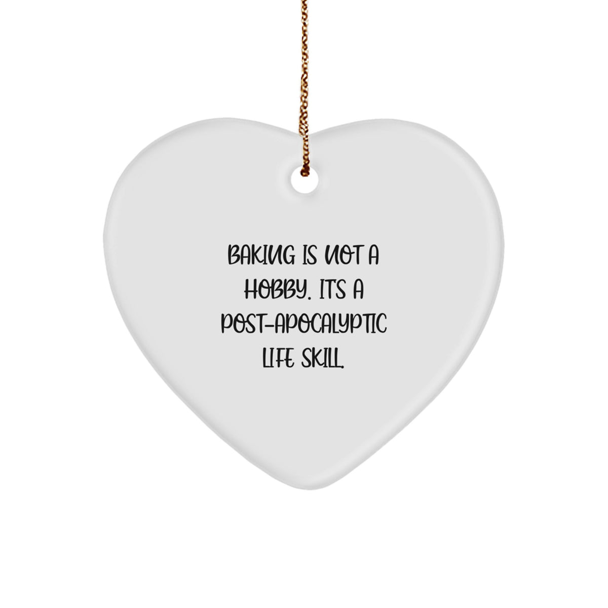 Funny Baking Heart Ornament, Gifts for Baking Lovers from Women, Men, Friends, Family, Christmas Unique Gift Ideas - Image 1
