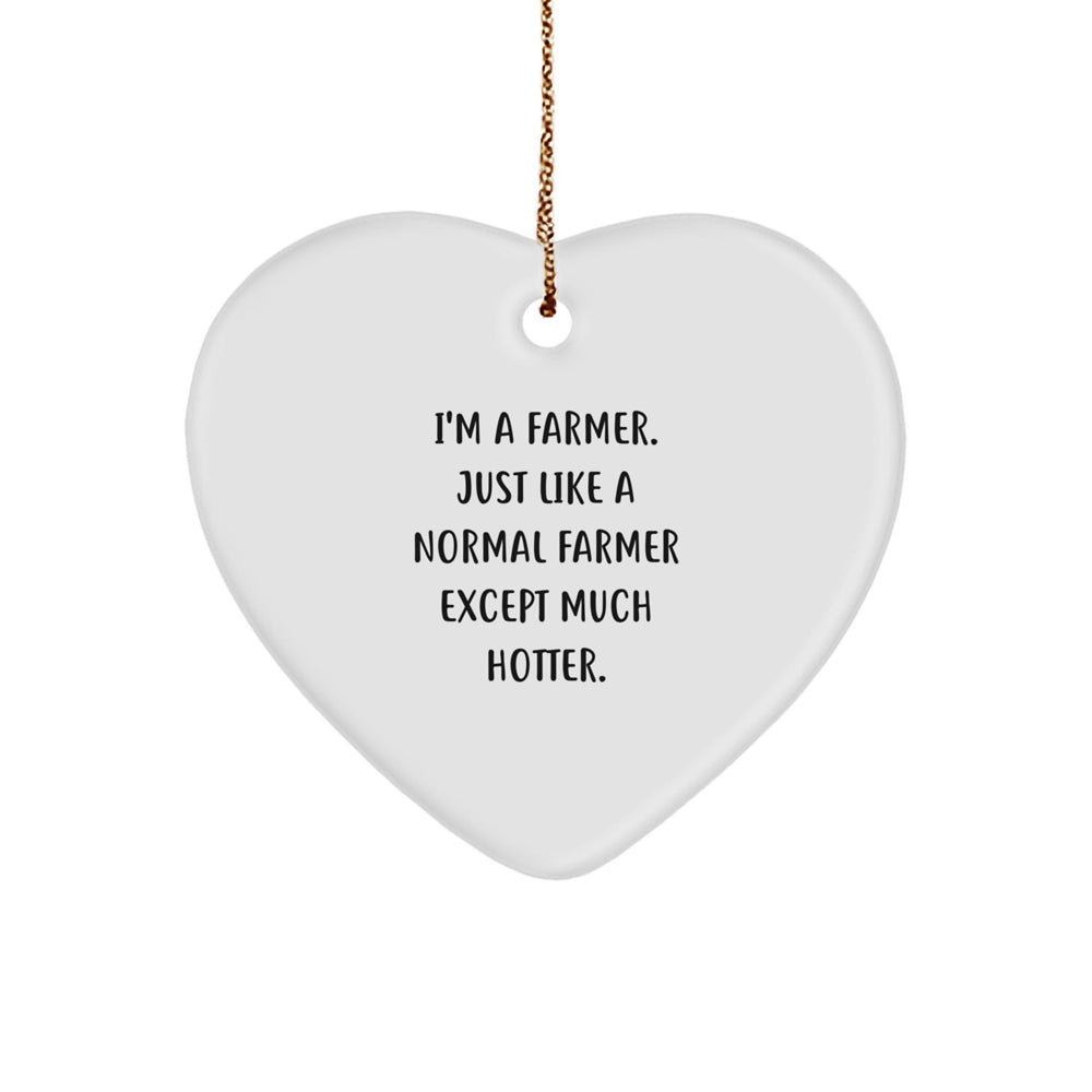Funny Farmer Heart Ornament Gifts from Friends for Men and Women with Unique Christmas Ideas - Image 1