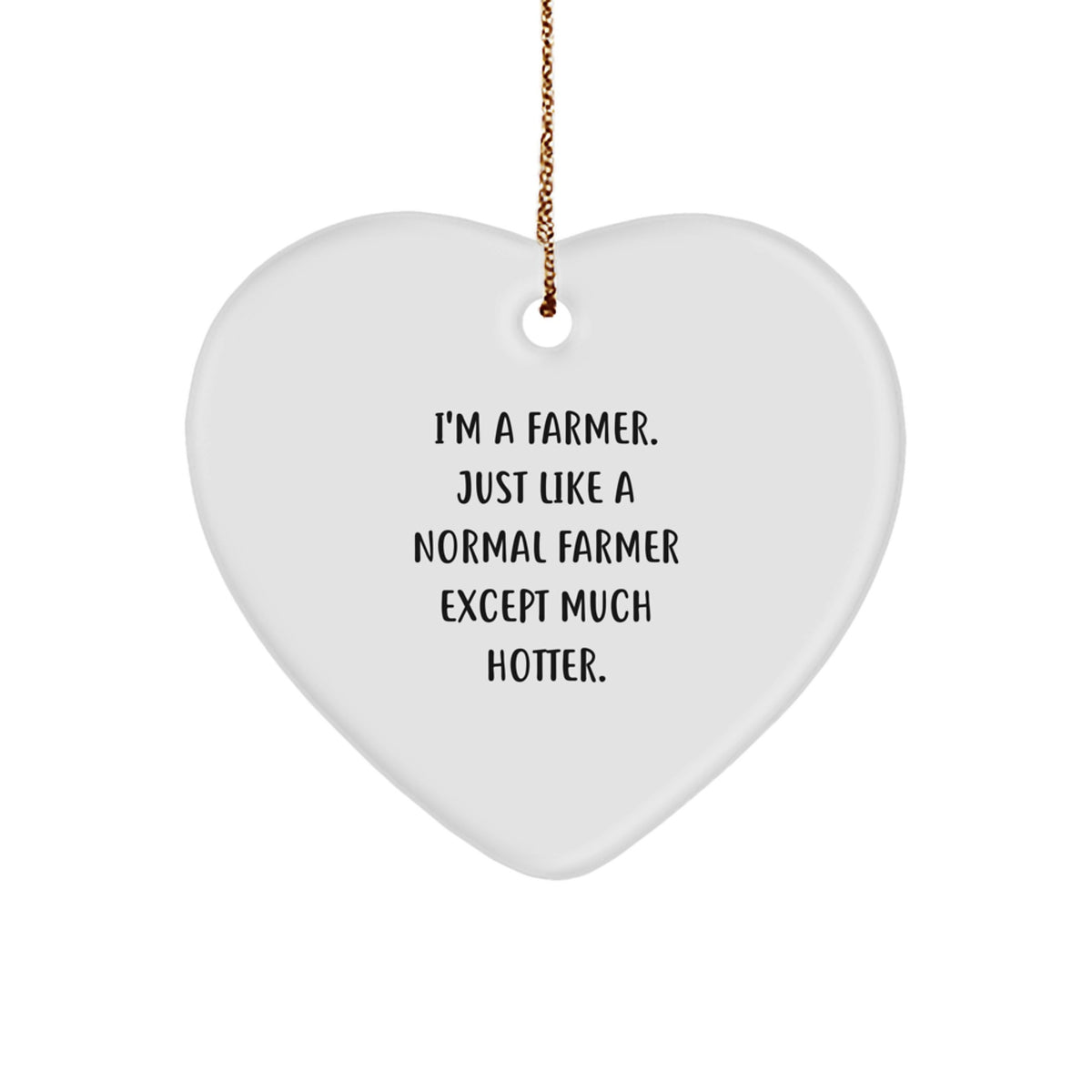 Funny Farmer Heart Ornament Gifts from Friends for Men and Women with Unique Christmas Ideas - Image 1