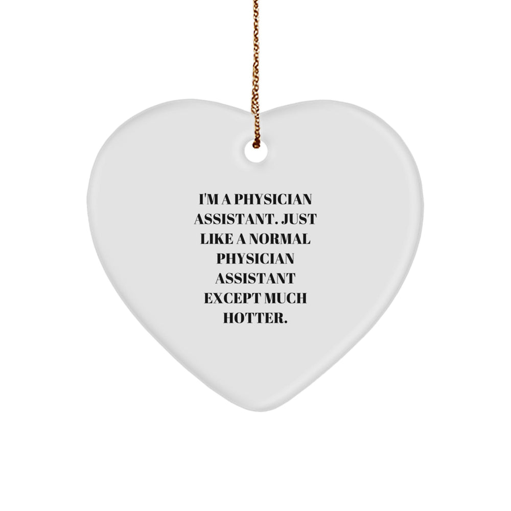 Physician Assistant Gifts, Heart Ornament, Funny Christmas Decorations from Men to Friends, Coworkers, and Family - Image 1