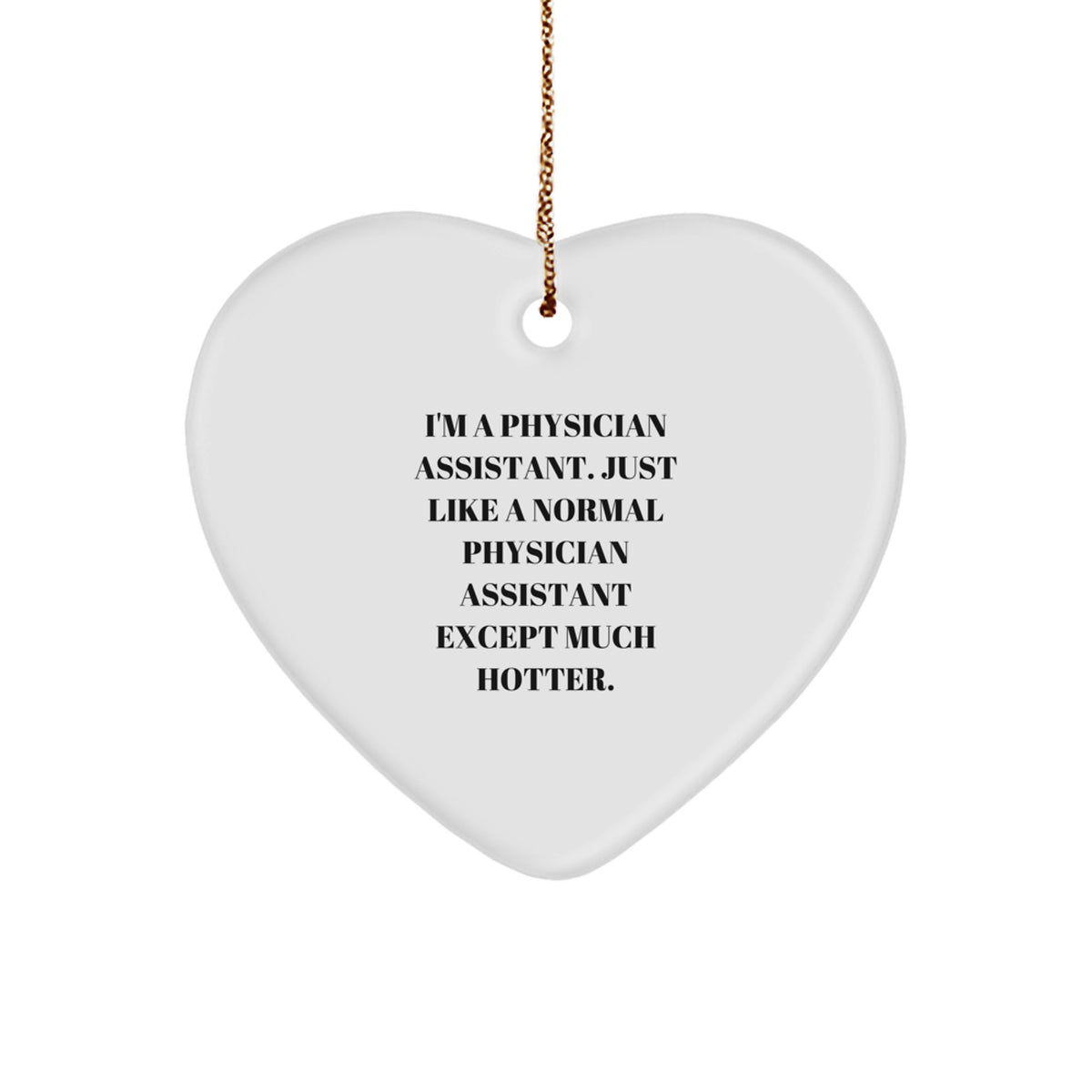 Physician Assistant Gifts, Heart Ornament, Funny Christmas Decorations from Men to Friends, Coworkers, and Family - Image 1
