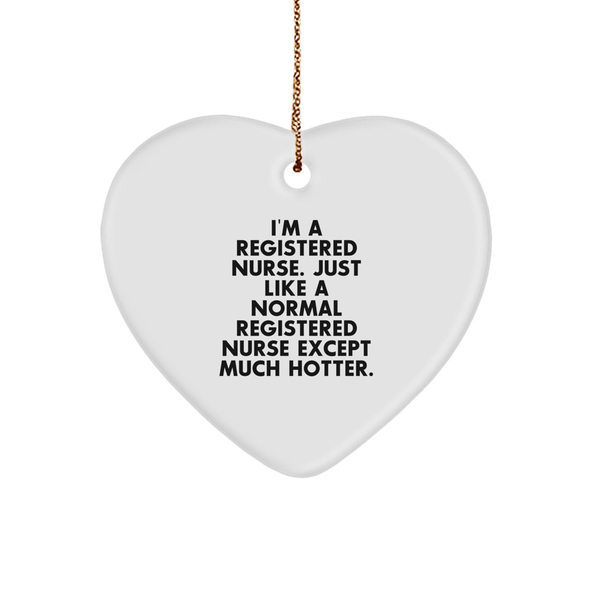 Registered Nurse Gifts, Funny Quote Heart Ornament, Gifts from Friends for Registered Nurse, Unique Christmas Unique Gifts for Nurses - Image 1