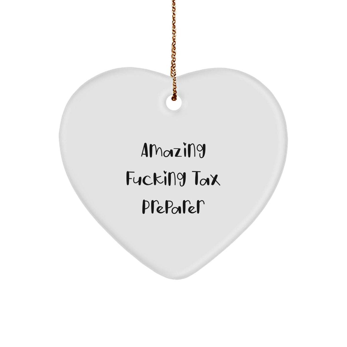 Funny Tax Preparer Gifts for Her, Heart Ornament with Inspirational Quote, Christmas Unique Gifts from Women, Perfect for Coworkers or Family - Image 1