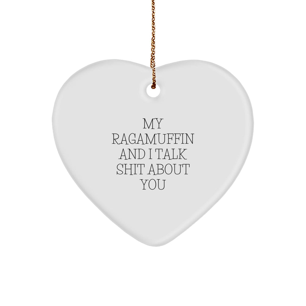 Ragamuffin Cat Lovers Funny Heart Ornament Gifts from Friends, Heartfelt Christmas Unique Gifts for Men, Women, Family - Image 1
