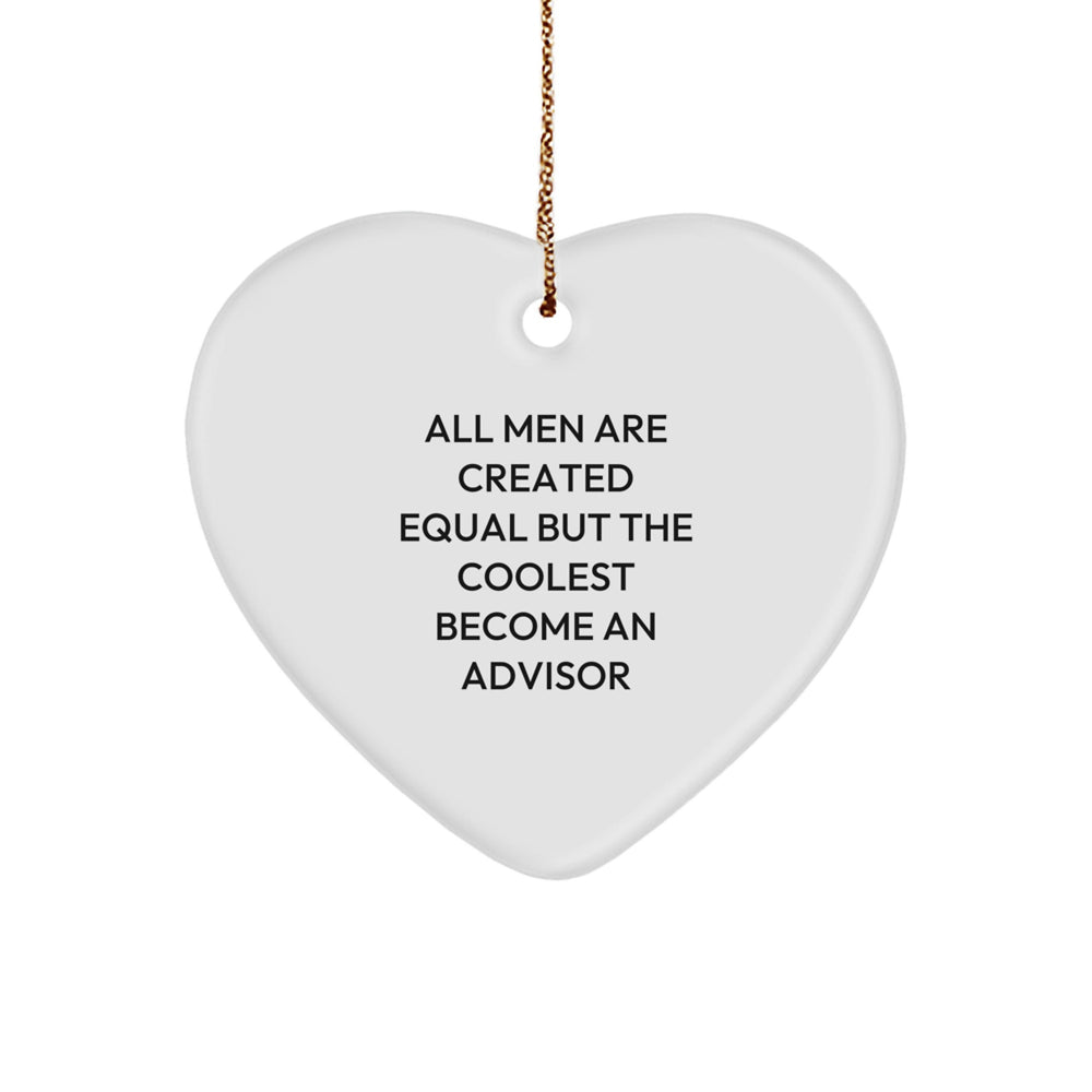 Funny Advisor Gifts from Men to Colleagues, Cute Heart Ornament for Christmas Unique Presents - Image 1