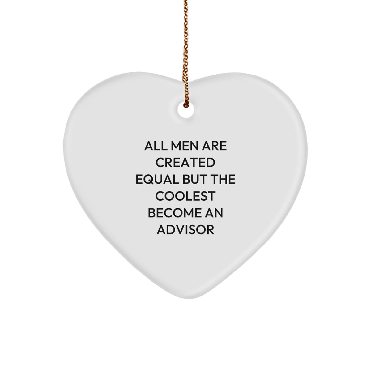 Funny Advisor Gifts from Men to Colleagues, Cute Heart Ornament for Christmas Unique Presents - Image 1