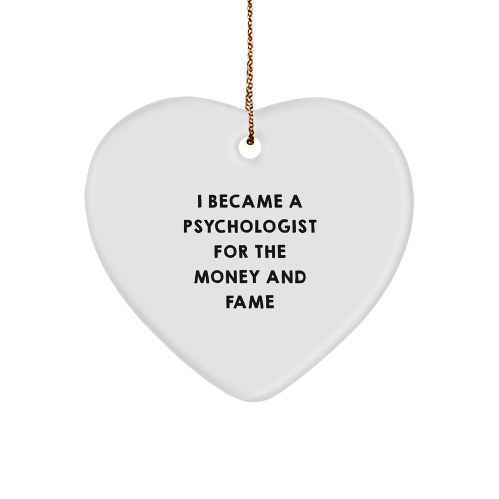 Funny Psychologist Heart Ornament Gifts from Men to Friends and Family - Image 1