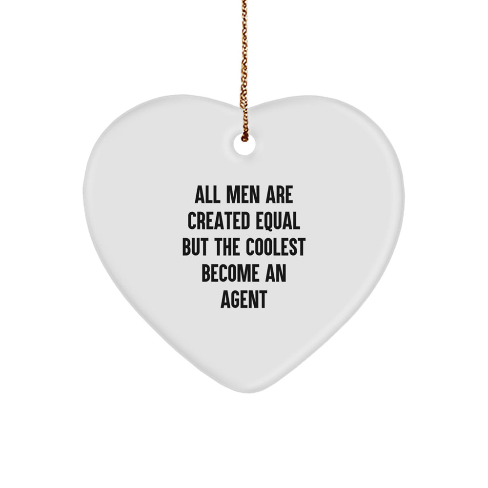 Funny Agent Gifts from Men - Heart Ornament for Christmas Unique Agent Lover - Image 1
