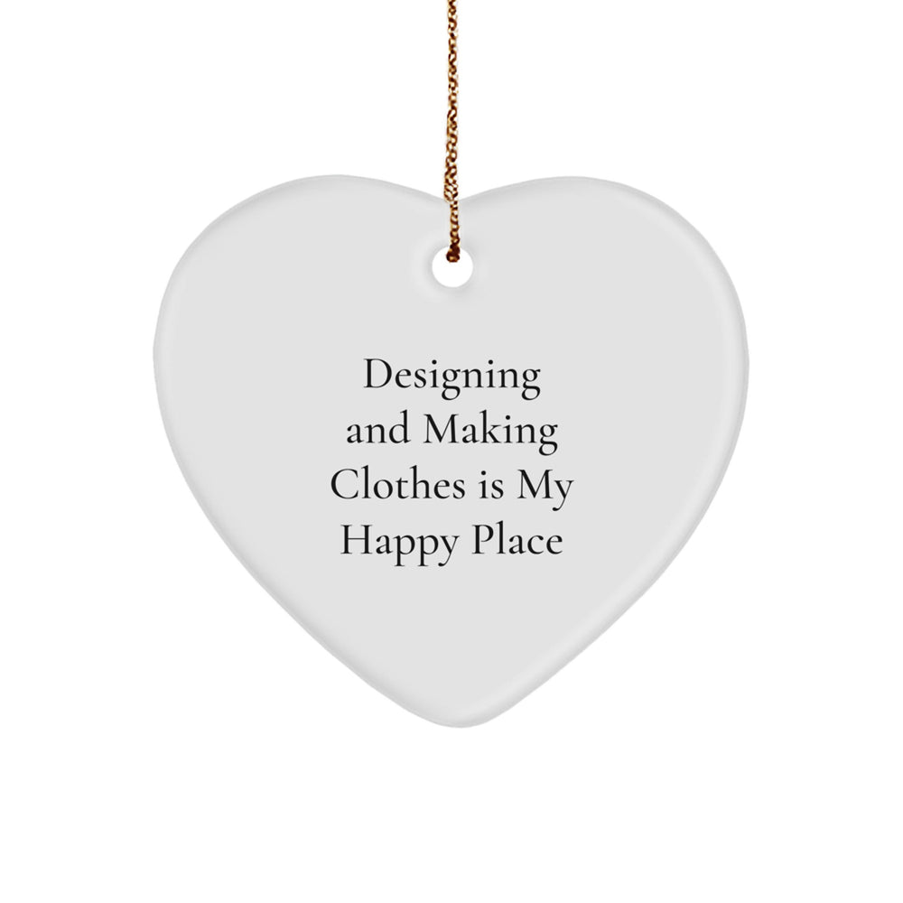 Designing and Making Clothes Enthusiasts' Delight, Heart Ornament Gifts for Her, Him, Friends, Family, Funny Christmas Decorations - Image 1