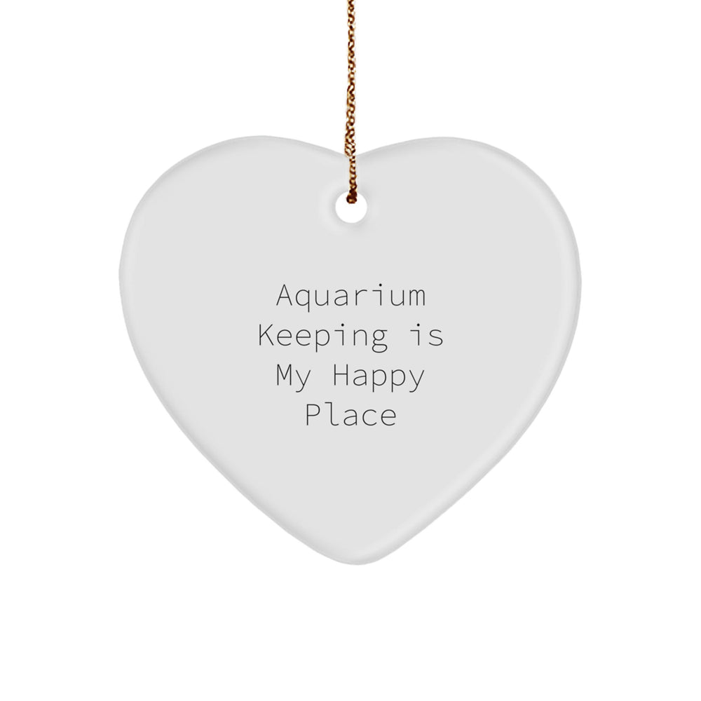 Aquarium Keeping Gifts for Friends from Aquarium Keeping Is My Happy Place Christmas Heart Ornament - Image 1