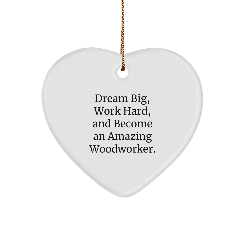 Woodworker Gifts from Family - Inspirational Heart Ornament for Friends, Coworkers, Men, Women, Christmas Unique Gifts - Image 1