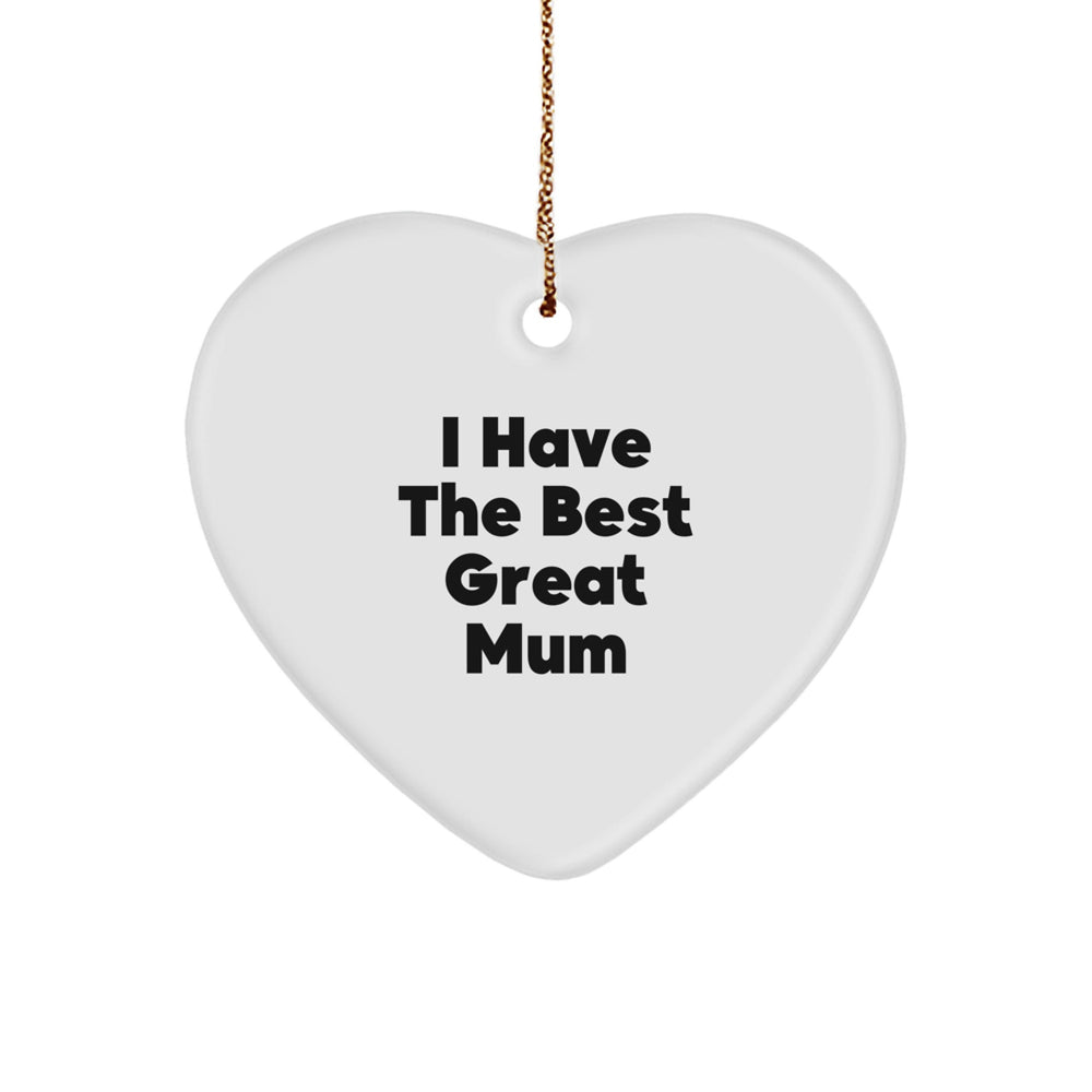 Funny Mum Heart Ornament Gifts from Men to Mum for Christmas Unique Decorations - Image 1
