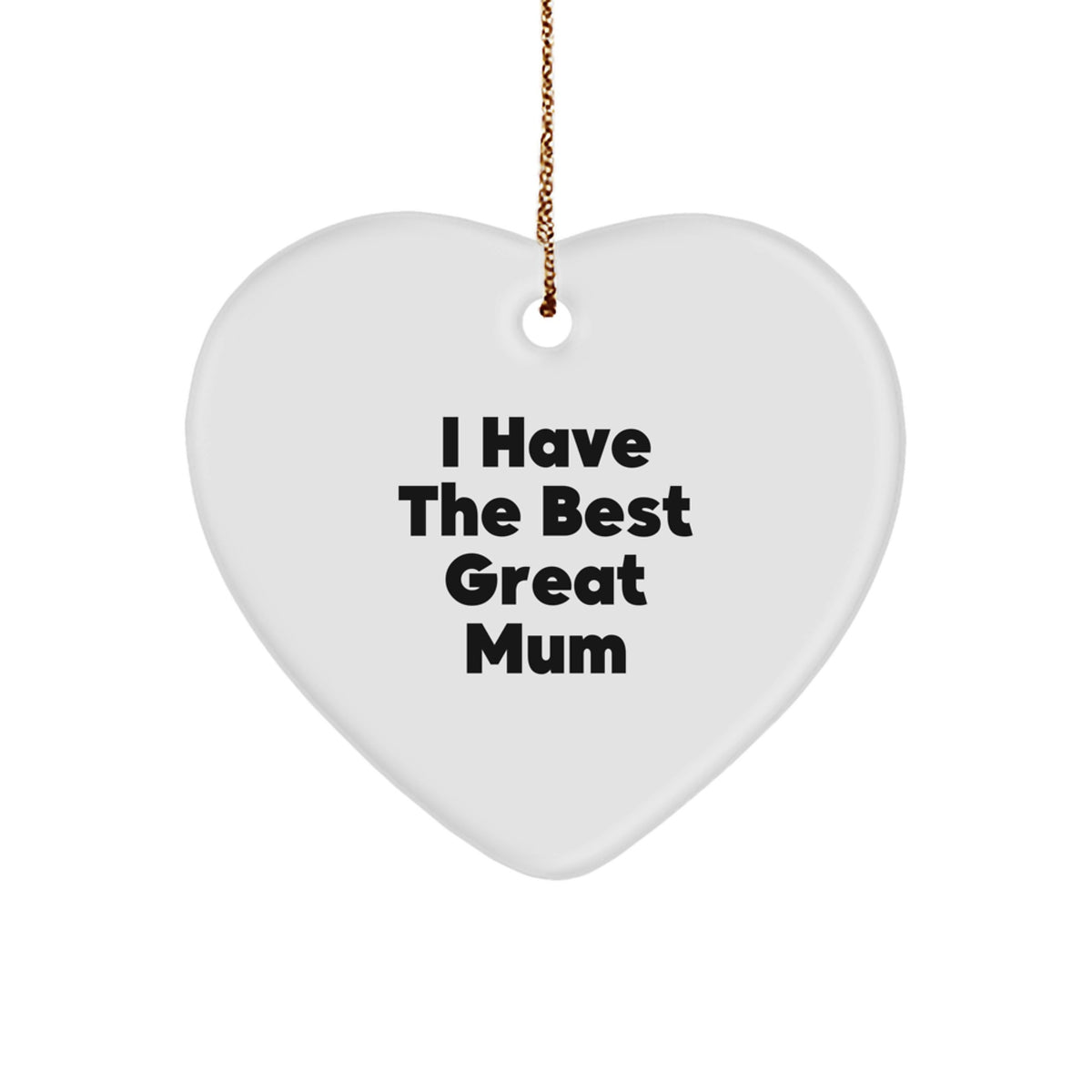 Funny Mum Heart Ornament Gifts from Men to Mum for Christmas Unique Decorations - Image 1