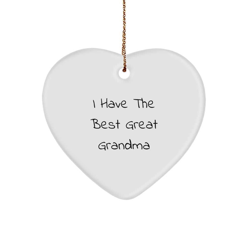 I Have The Best Grandma Heart Ornament Gifts for Grandma from Family, Funny Grandma Quotes Christmas Decor - Image 1