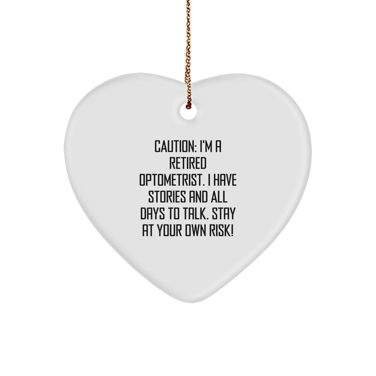 Funny Optometrist Heart Ornament Gifts from Family, Friends, or Coworkers to Optometrist, Men, or Women for Christmas Unique - Image 1