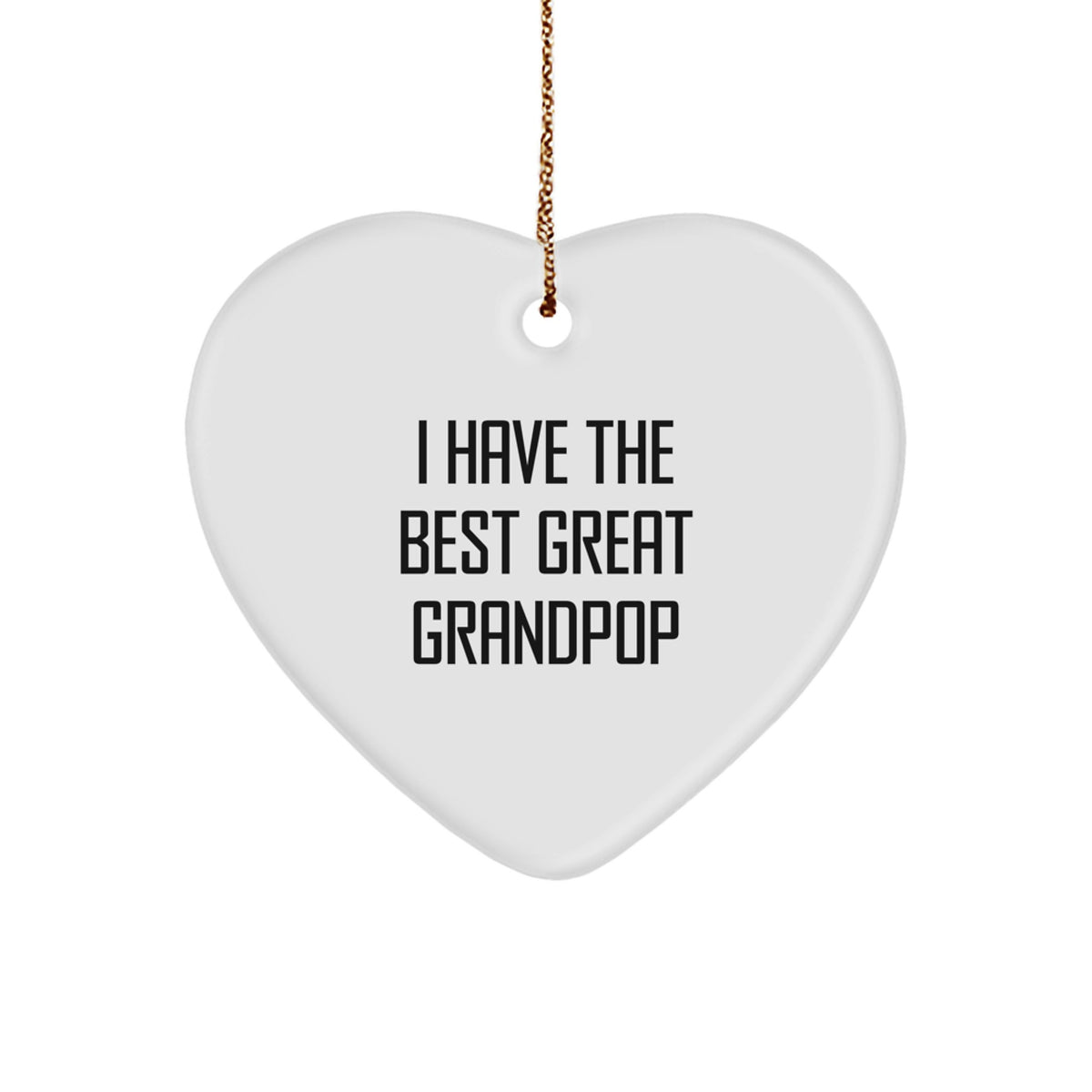Funny Great Grandpop Gifts from Family Heart Ornament, Grandpop Heart Shaped Decoration for Christmas Unique Finds - Image 1