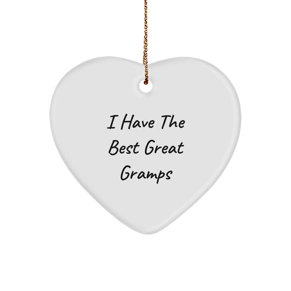 Funny Gramps Quotes Heart Ornament, Gifts from Men to Gramps, Christmas Unique Gifts - Image 1