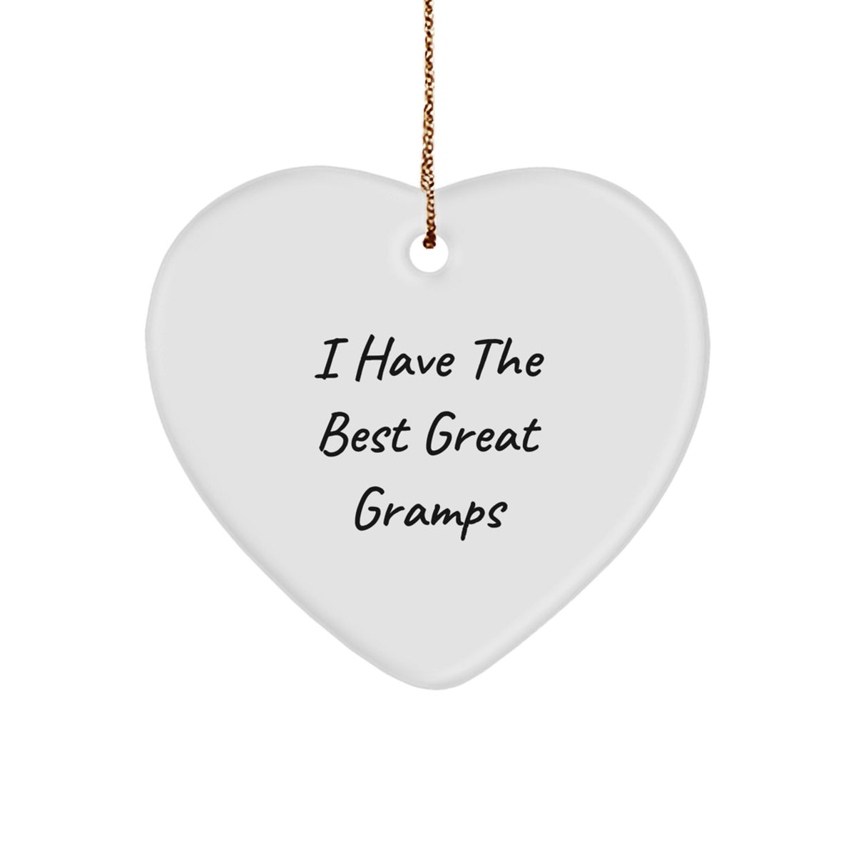 Funny Gramps Quotes Heart Ornament, Gifts from Men to Gramps, Christmas Unique Gifts - Image 1