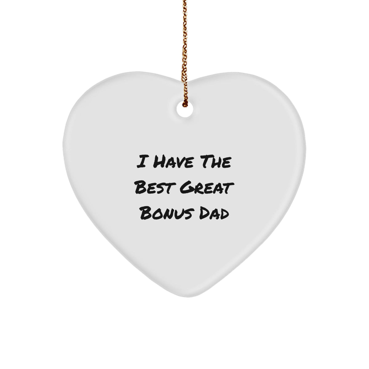 Funny Bonus Dad Heart Ornament Gifts from Men to Bonus Dad for Christmas Unique Gifts - Image 1