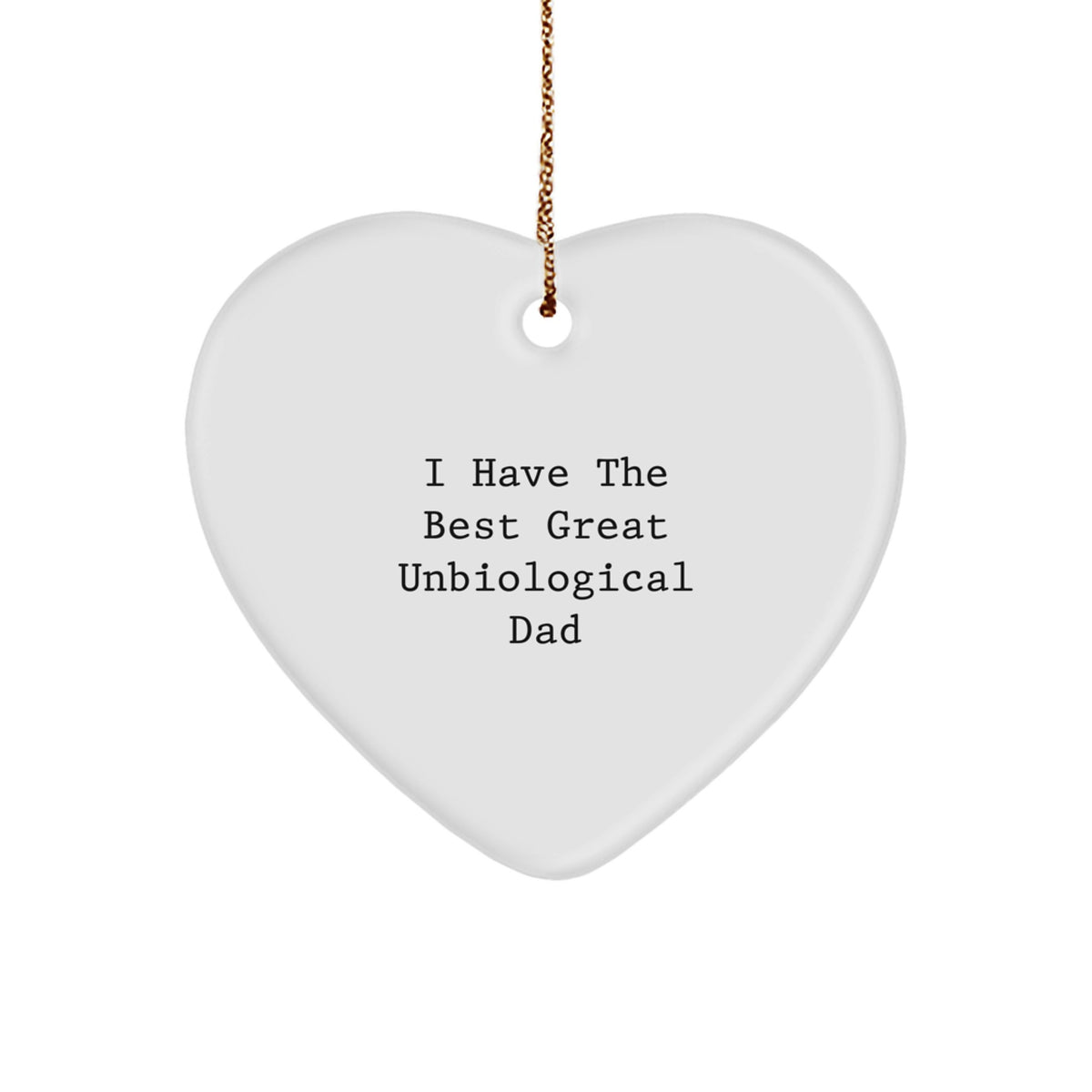 Funny Unbiological Dad Gifts from Men to Unbiological Dad Heart Ornament for Christmas Unique Presents - Image 1