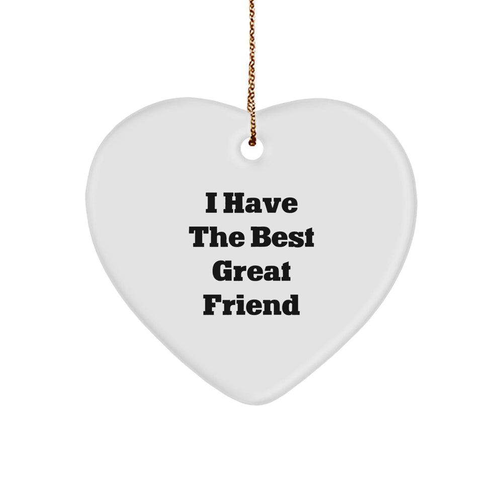 Funny Friend Heart Ornament Gifts from Men to Friends for Christmas - Image 1