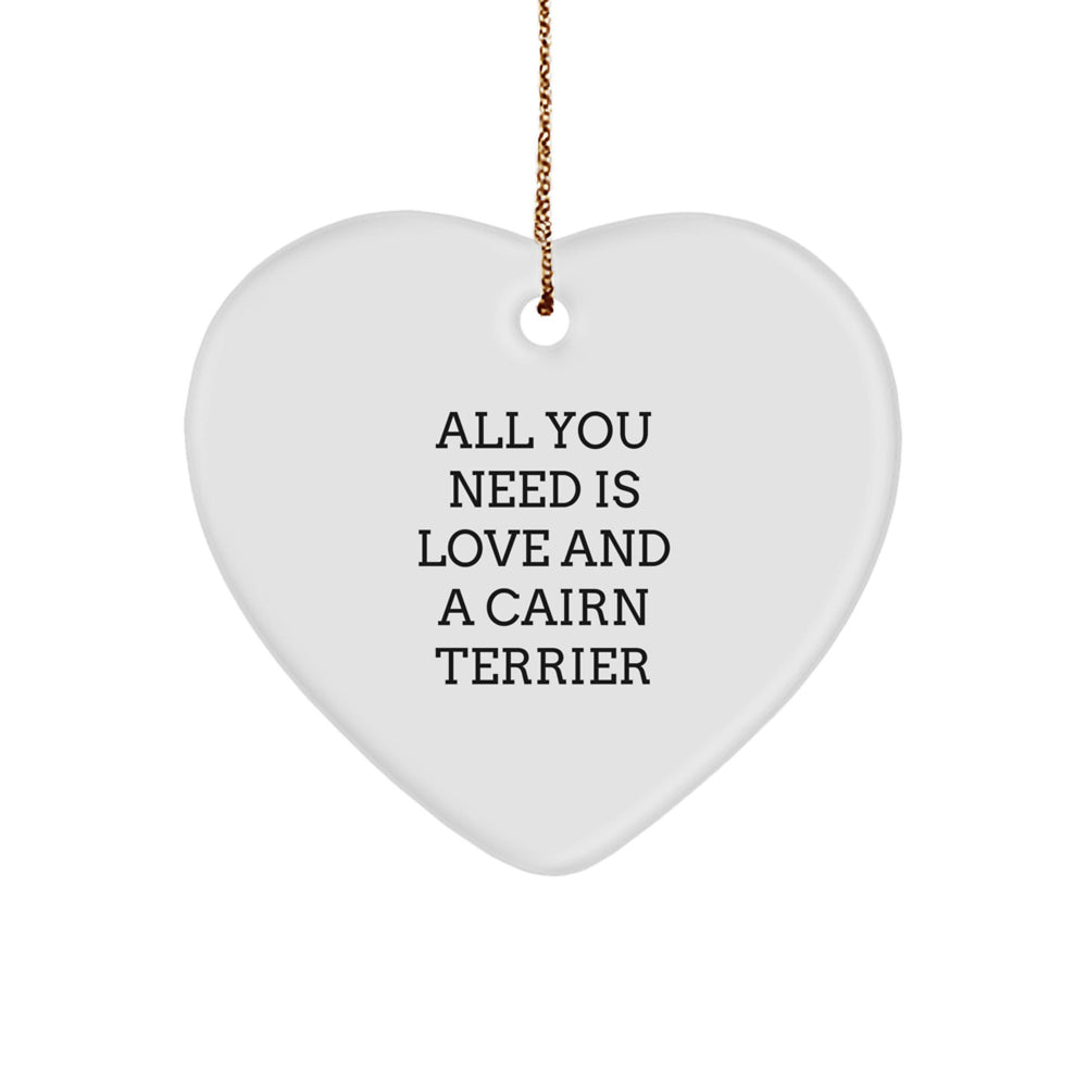 Funny Cairn Terrier Dog Heart Ornament Gifts from Family, Friends, or Coworkers to Cairn Terrier Dog Lovers - Christmas Unique Gifts - Image 1