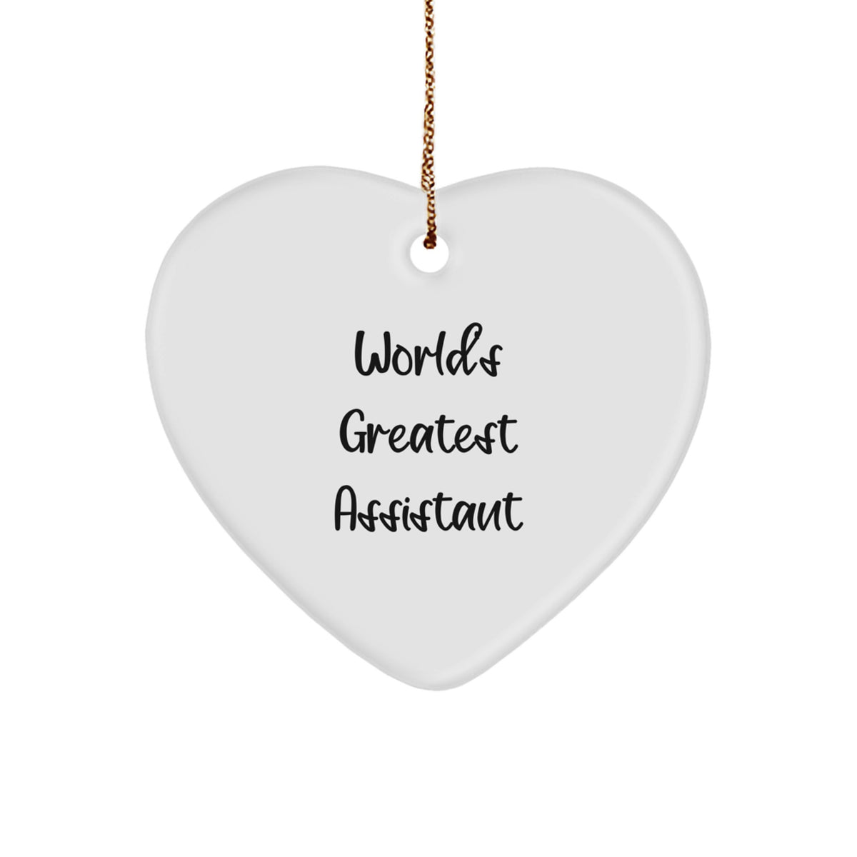 World's Greatest Assistant Heart Ornament, Gifts from Friends to Coworkers, Christmas Unique Assistant Gifts - Image 1