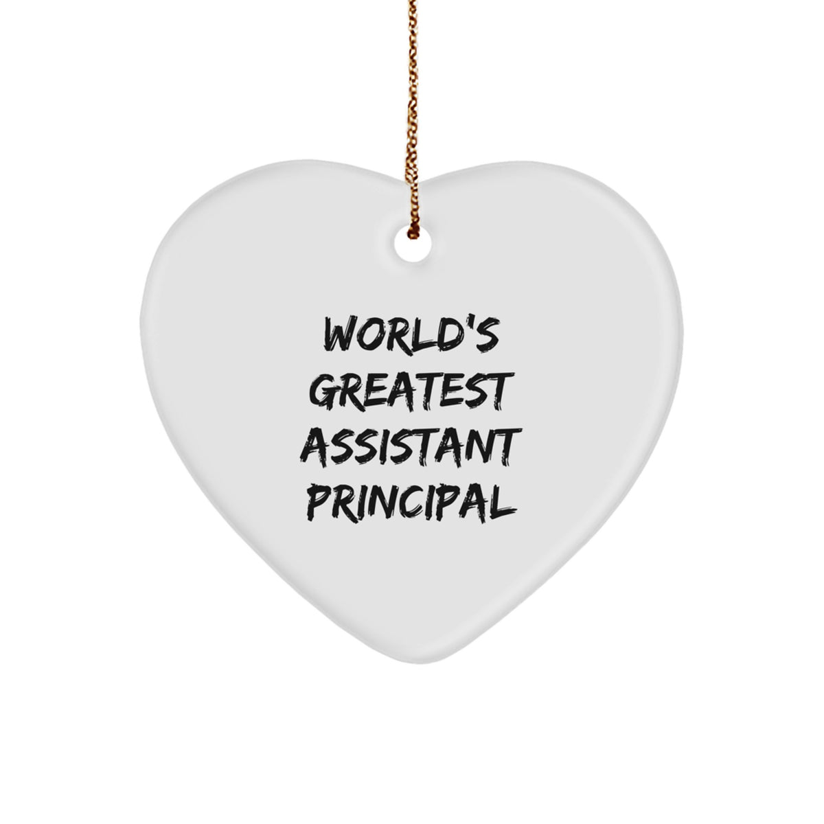 World's Greatest Assistant Principal Heart Ornament, Funny Gifts from Friends for Assistant Principal, Christmas Unique Gifts for Assistant Principal - Image 1