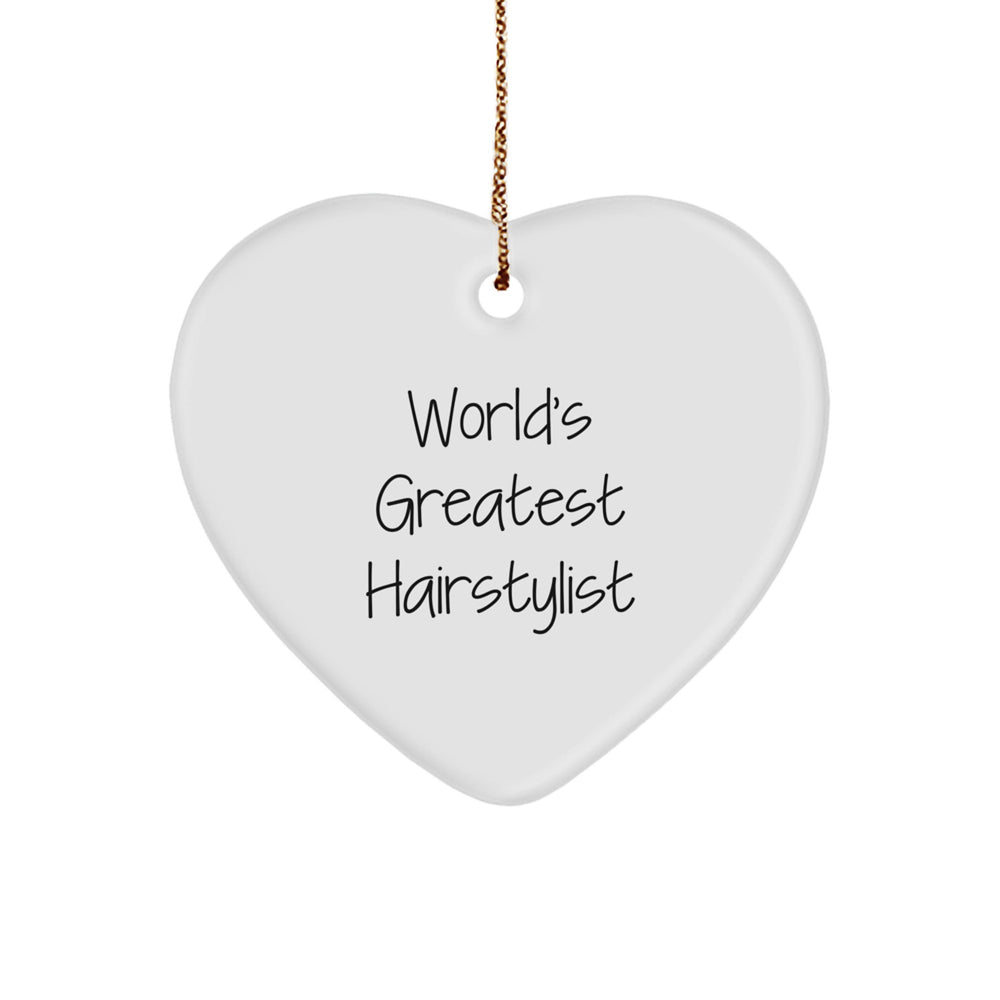 Funny Hairstylist Heart Ornament Gifts from Friends for Christmas Unique - Image 1