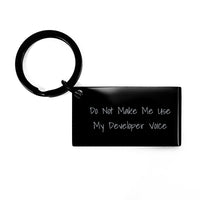 Load image into Gallery viewer, Funny Developer Keychain Gifts from Friends for Men, Unique Christmas Unique Gifts for Developers, Do Not Make Me Use My &#39;Developer&#39; Voice Keychain - Image 1
