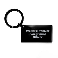 Load image into Gallery viewer, Compliance Officer Gifts from Friends - World&#39;s Greatest Compliance Officer Keychain, Graduation Unique Gifts for Men - Image 1
