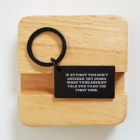Load image into Gallery viewer, Funny Sheriff Keychain Gifts for Sheriff Men from Family, Sheriff Unique Keychain for Sheriff Dad on Father's Day Unique Gifts - Image 2