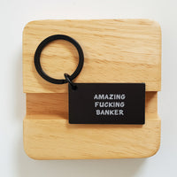 Load image into Gallery viewer, For Him Amazing F**king Banker Keepsake Keychain Birthday Gift - Image 2