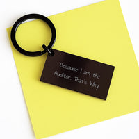 Load image into Gallery viewer, Auditor Keepsake Keychain for Him Birthday Gift Engraved Black Stainless - Image 3