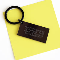 Load image into Gallery viewer, For the Forester, Inspirational Gifts from Friends, Custom Keychain with Never Forget Your Passion Quote, Christmas Unique Present - Image 3
