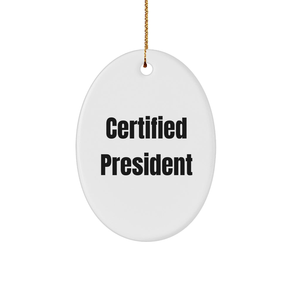 Funny President Oval Ornament Gifts from Friends for President Christmas Unique Presents - Image 1