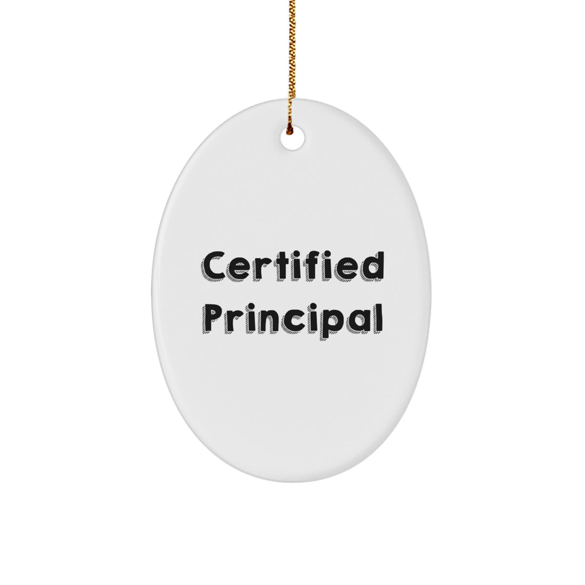 Funny Principal Gifts from Family, Christmas Unique Oval Ornaments for Men, Women, Coworkers, Friends, and Family - Image 1
