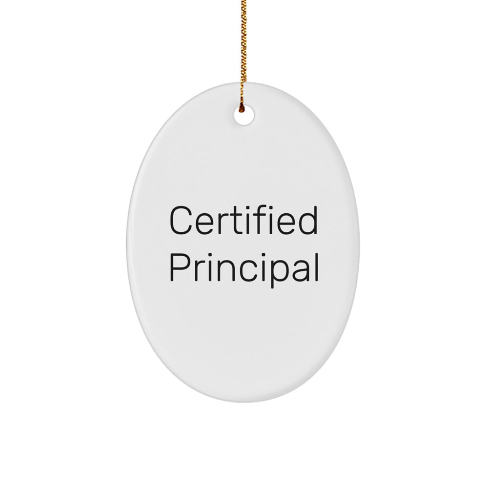 Funny Principal Gifts - Oval Ornament for Christmas from Friends - 'You're a-Maze-Ing' - Principal Appreciation Gift - Image 1