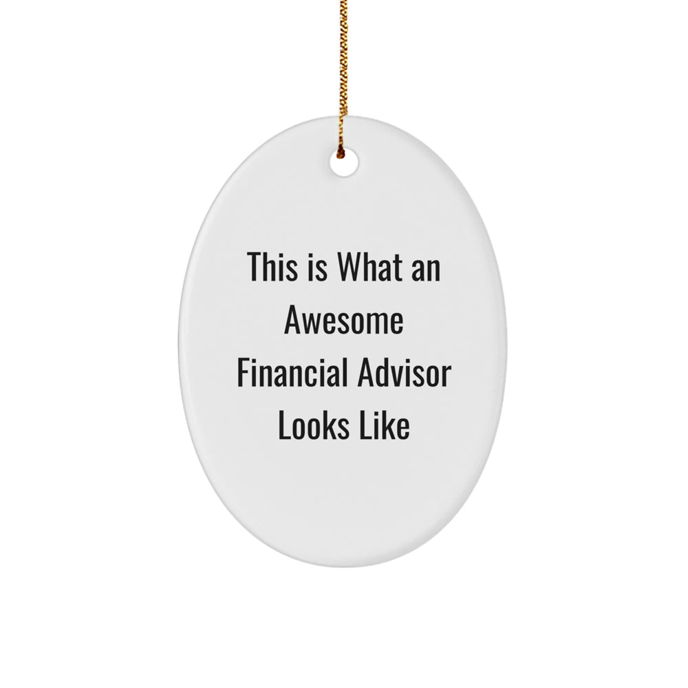 Financial Advisor Oval Ornament Gifts from Men to Friends, This Is What An Awesome Financial Advisor Looks Like, Christmas Unique Gifts for Financial Advisors - Image 1