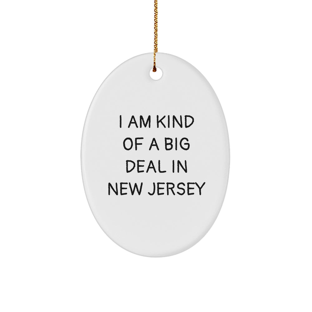 I Am Kind Of A Prime Selection In New Jersey Oval Ornament Gifts from Friends for New Jersey - Image 1