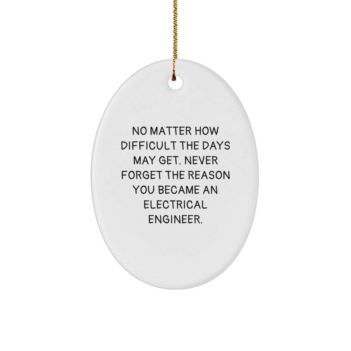 Electrical Engineer Gifts for Men, Oval Ornament with Inspirational Quote - Gifts from Friends, Family to Celebrate Christmas Unique Gifts for Electrical Engineers - Image 1