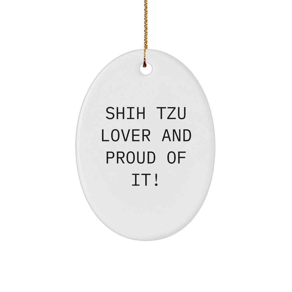 Shih Tzu Dog Lovers' Delight, Oval Ornament Gifts from Family, Christmas Unique Treasures - Image 1