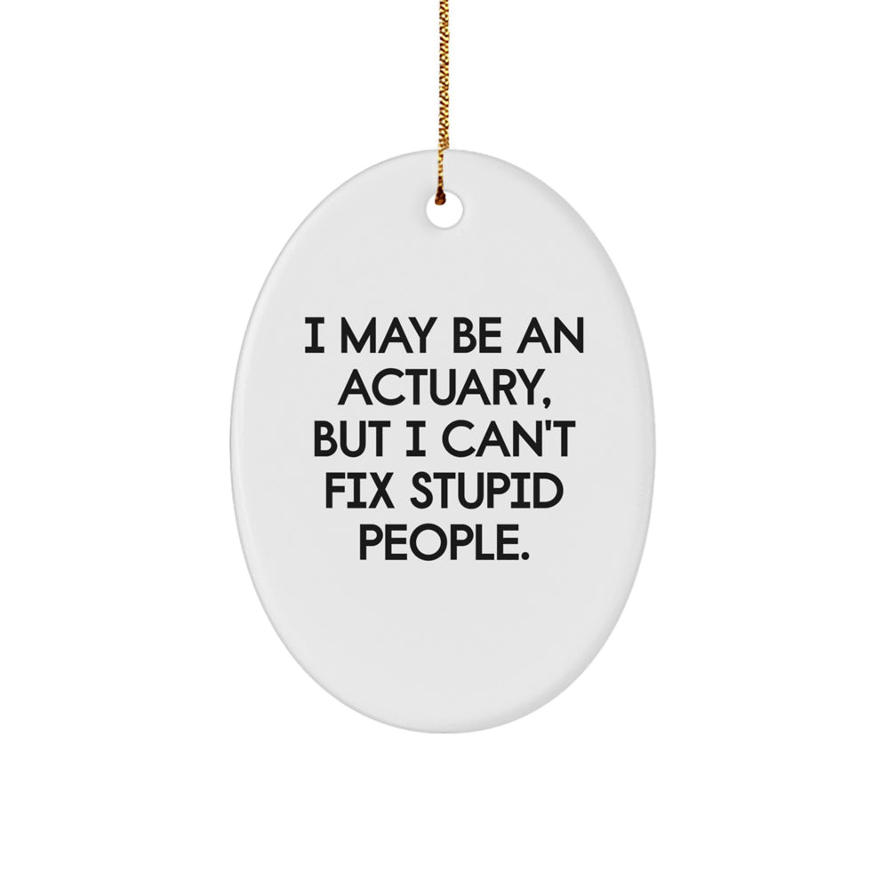 Funny Actuary Gifts for Men, Oval Ornament I May Be An Actuary, Gifts from Friends to Actuary, Christmas Unique - Image 1