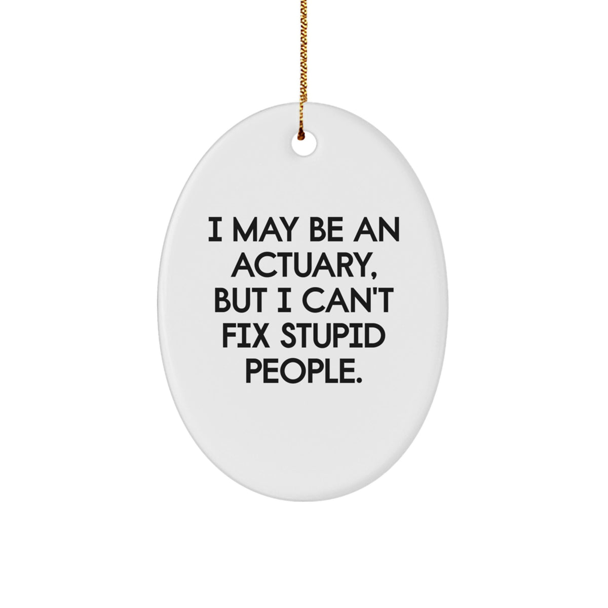 Funny Actuary Gifts for Men, Oval Ornament I May Be An Actuary, Gifts from Friends to Actuary, Christmas Unique - Image 1