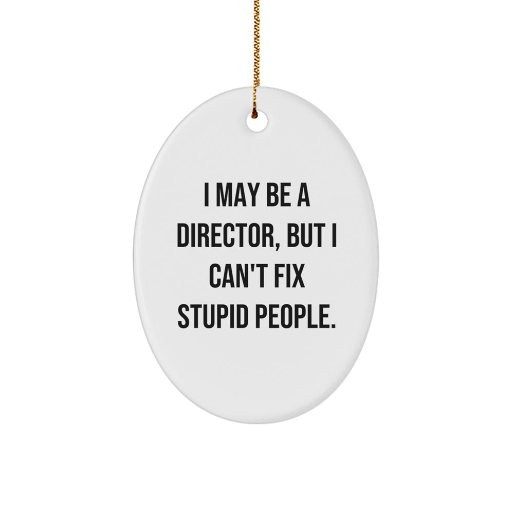 Funny Director Oval Ornament Gift For Him - 'I May Be A Director' - Image 1
