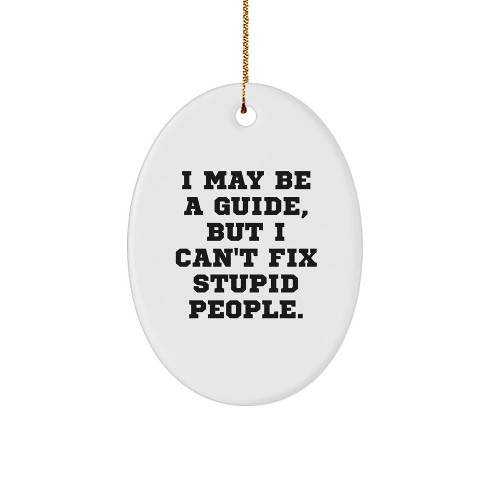 Funny Guide Gifts Oval Ornament, 'I May Be A Guide, But...' - Unique Christmas Unique Gifts for Friends, Coworkers, or Family - Image 1