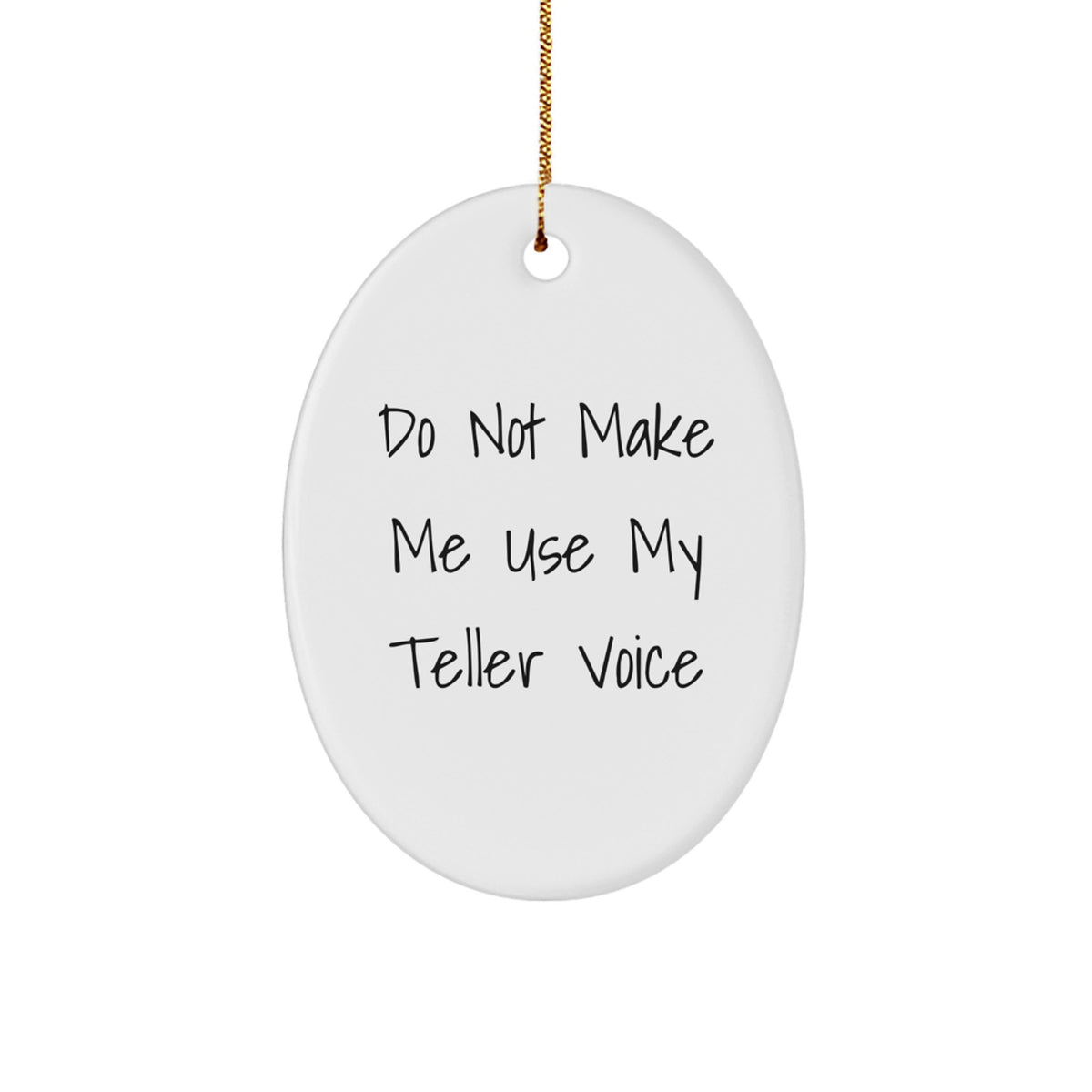 Funny Teller Gifts from Friends for Teller Lovers - Cute Oval Ornament for Christmas Season - Image 1
