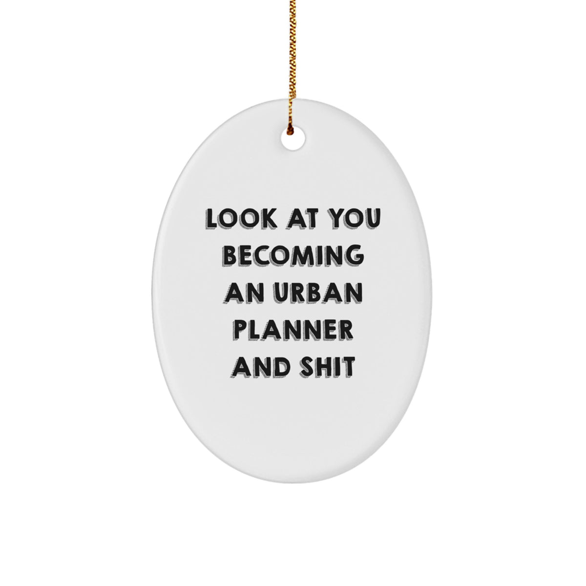 Funny Urban Planner Gifts from Friends for Urban Planner Men Oval Ornament Christmas Unique Gift - Image 1