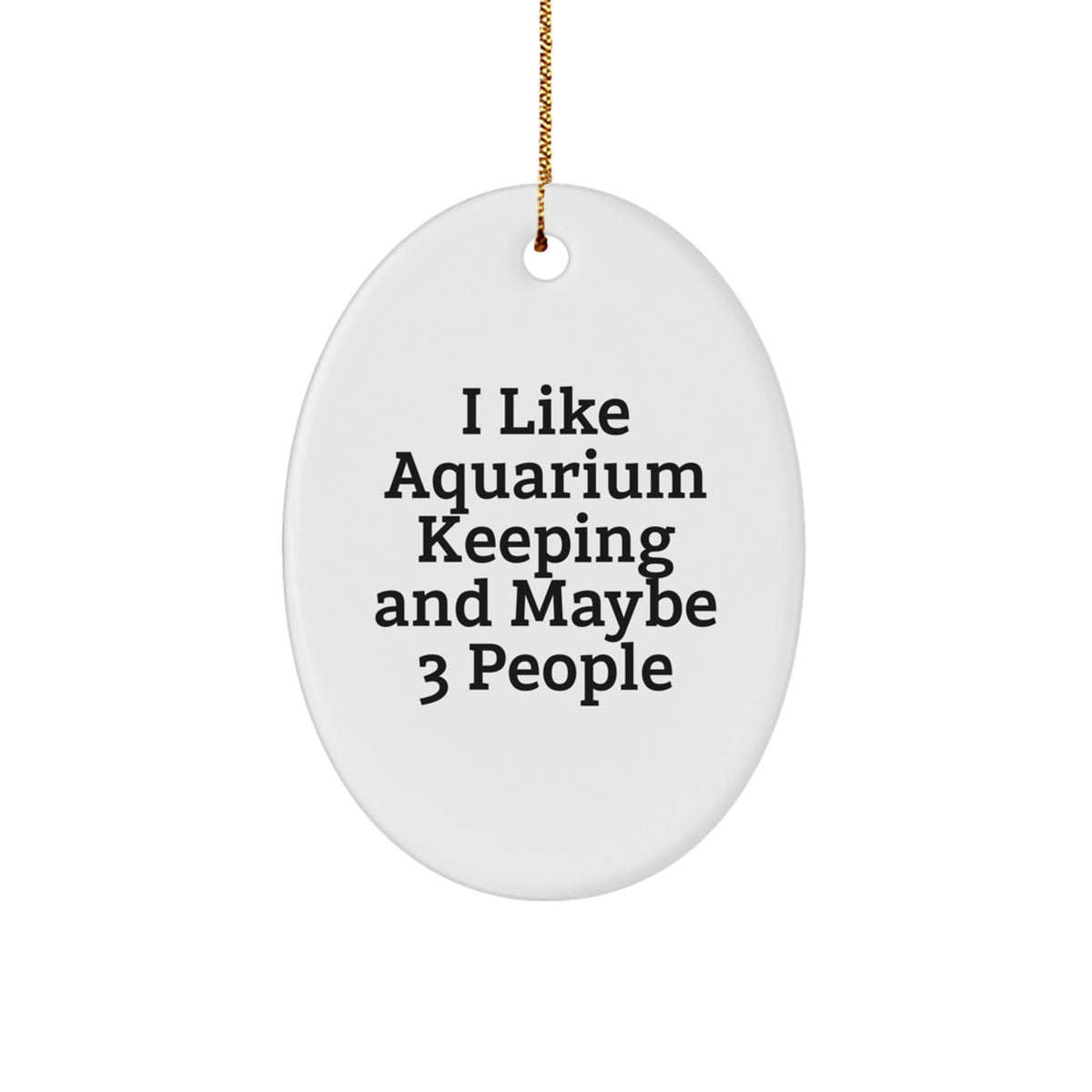 I Like Aquarium Keeping Gifts for Men Oval Ornament Christmas Unique Decorations from Friends - Image 1