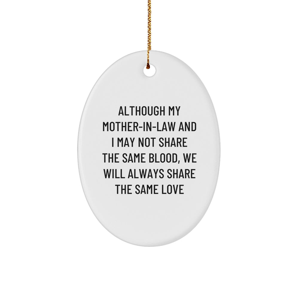 Funny Mom-in-law Oval Ornament Gifts from Husband to Wife for Christmas Unique Ornament for House Decoration - Image 1